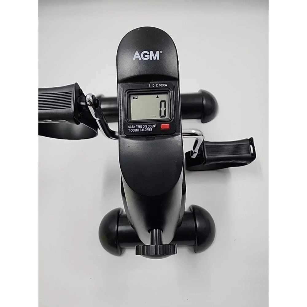 AGM Mini Exercise Bike Under Desk Pedal Exerciser Black Portable LCD Display - Picture 1 of 10